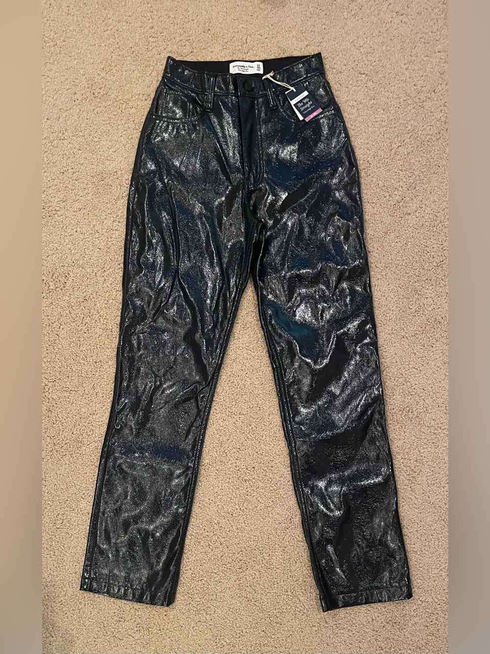 Abercrombie & Fitch Vegan Leather 5-Pocket Pants